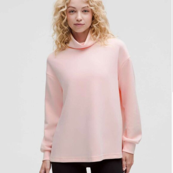 Lululemon Softstreme Funnel-Neck Long Pullover Size S, light pink - Picture 3 of 3